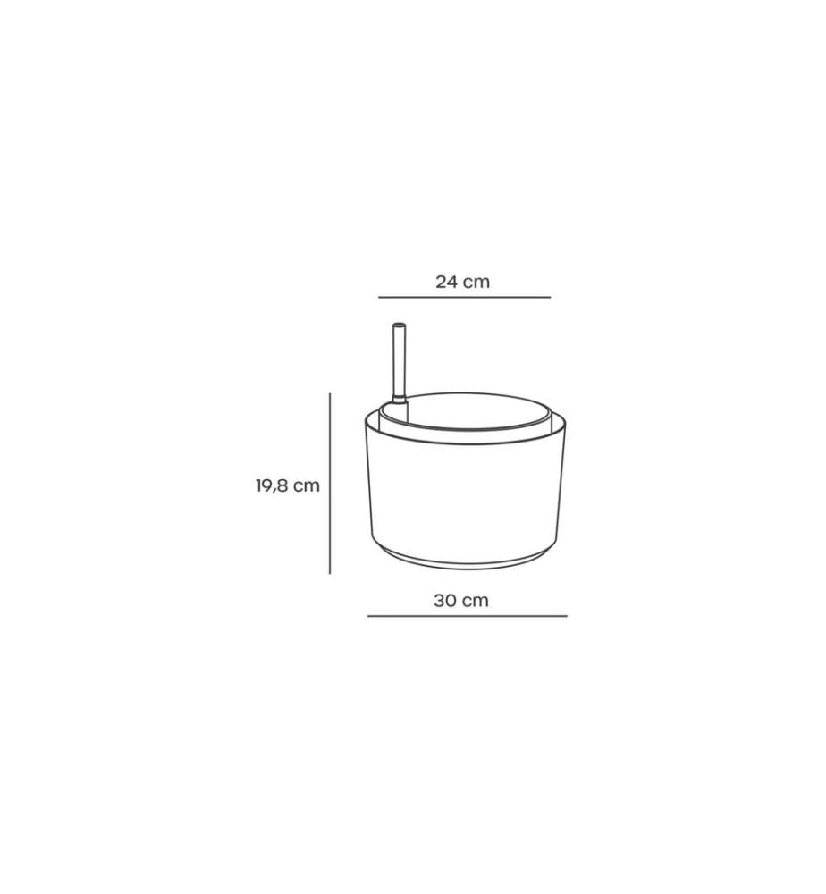 Plastia - Pot d'irrigation Berberis 30 cm sans rideau Taupe