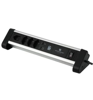 Schönenberger Bloc multiprises de table Alu-Office-Line 4 × T13 USB-C/A