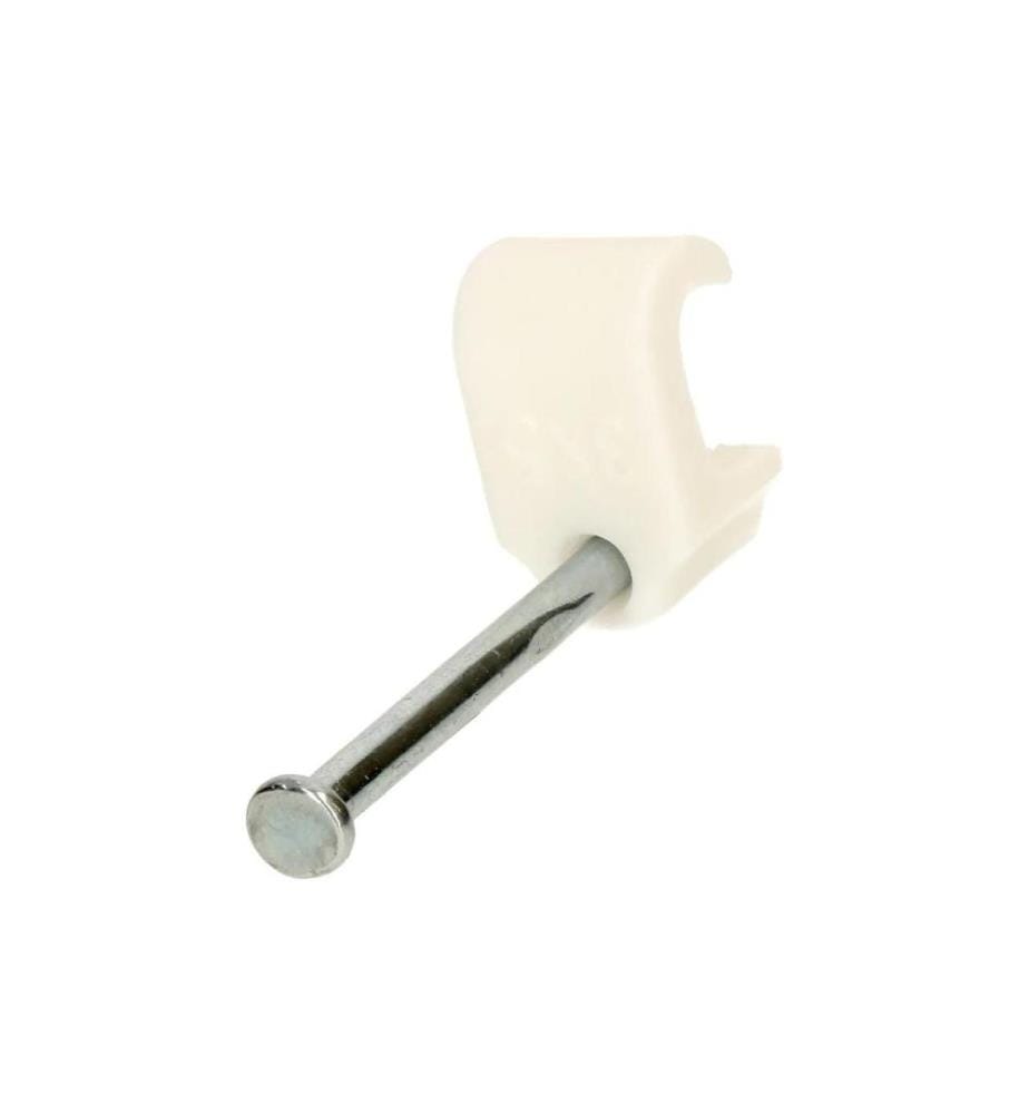 MAX HAURI - Bandeaux de clous Set 3-5 mm blanc pour câble plat 100 pièces