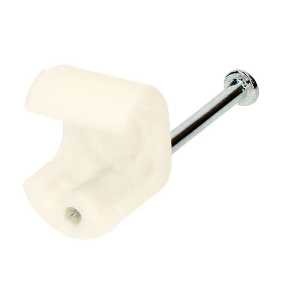 MAX HAURI - Bandeaux de clous Set 6-9 mm blanc pour câble plat 100 pièces