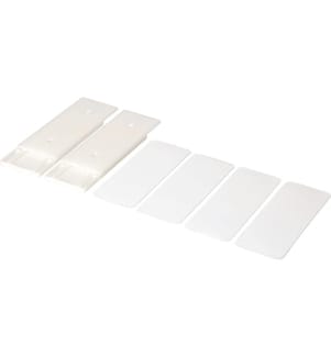 MAX HAURI - Slide Strip Support universel 10.2 x 4 cm, blanc, 2 pièces