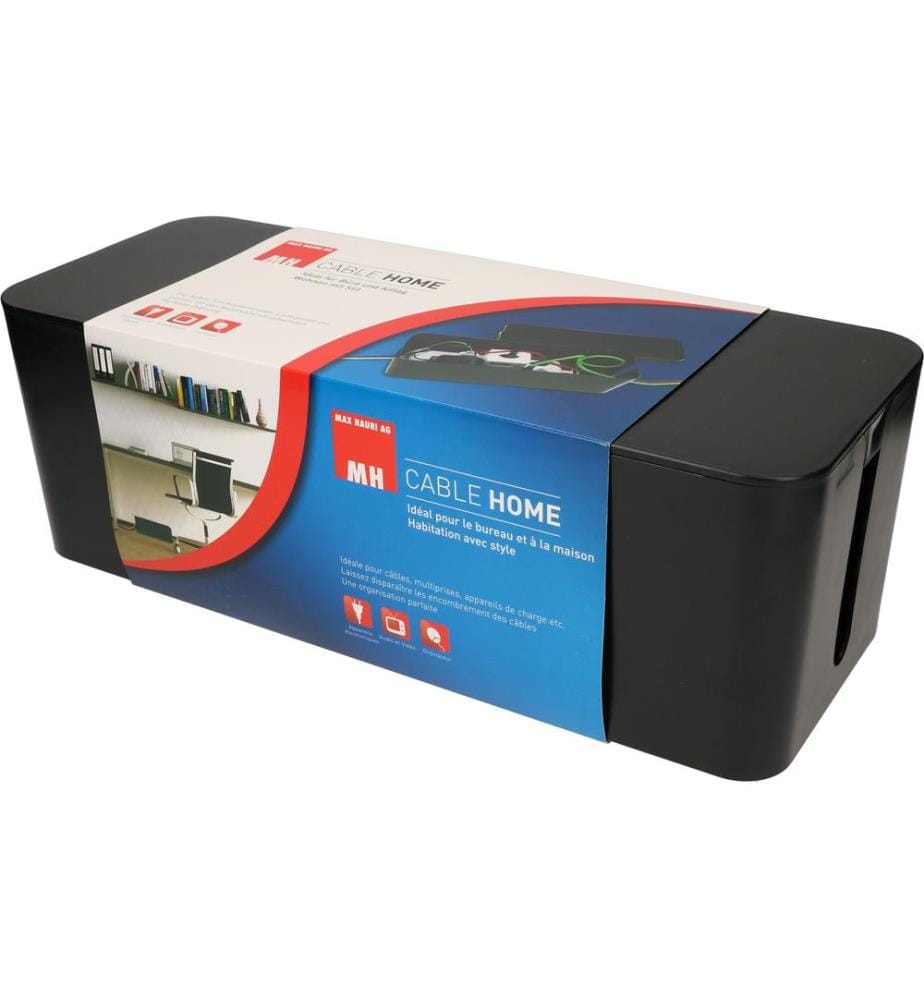 MAX HAURI - Kabelbox mit Steckerleiste 9x T13 Schwarz
