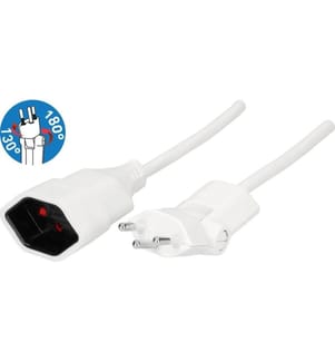 MAX HAURI - Câble de prolongation 0.5 m T13 - T12 Clip-Clap, blanc