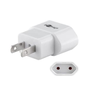 MAX HAURI - Reiseadapter EU – USA, Weiss