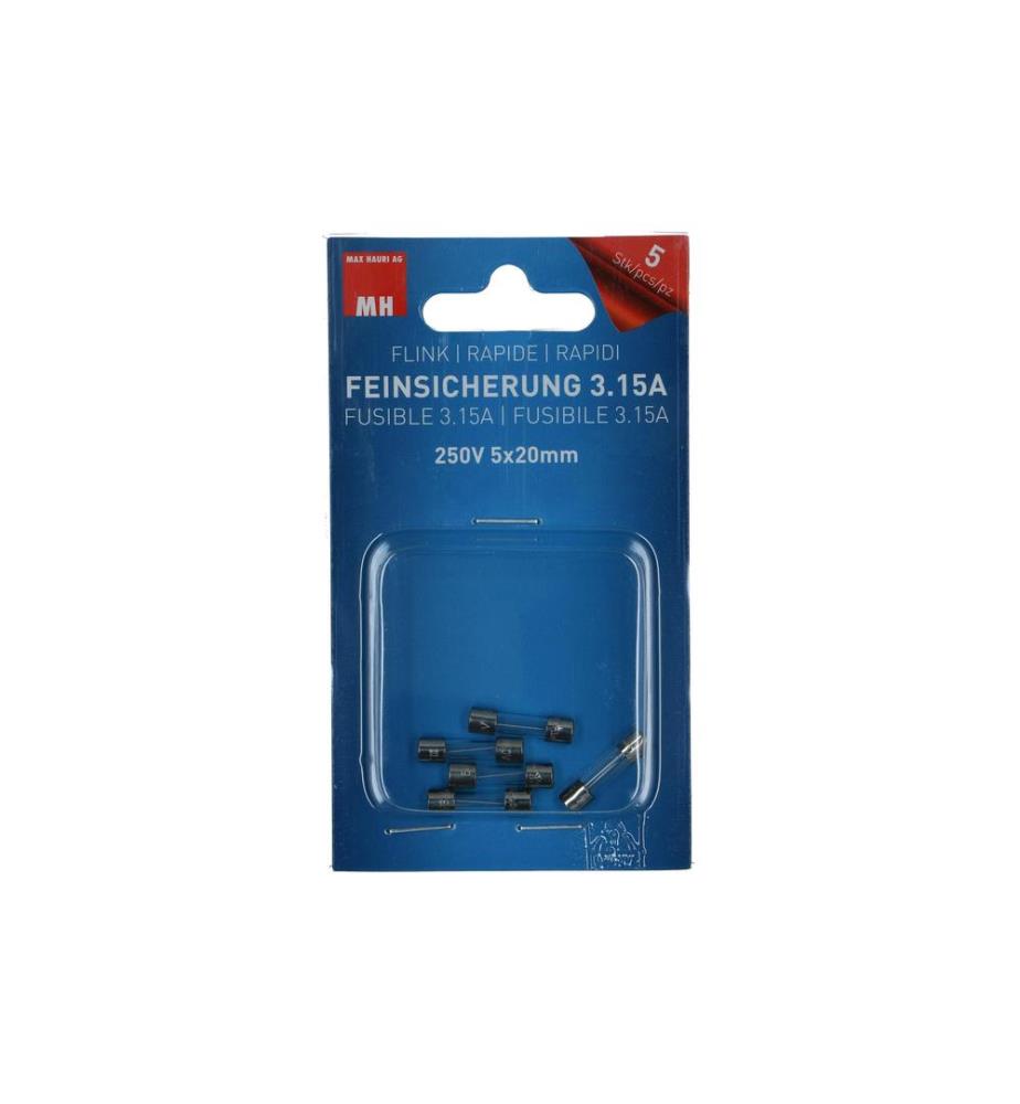 MAX HAURI - Schmelzsicherung 5 x 20 mm Flink 3.15 A, 5 Stück