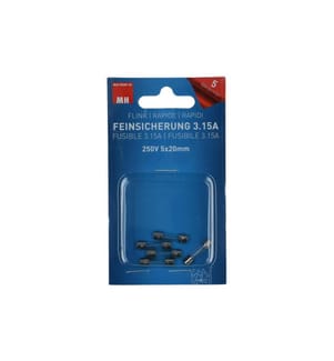 MAX HAURI - Schmelzsicherung 5 x 20 mm Flink 3.15 A, 5 Stück
