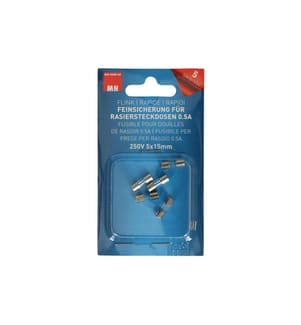 MAX HAURI - Schmelzsicherung 5 x 15 mm Flink 0.5 A, 5 Stück