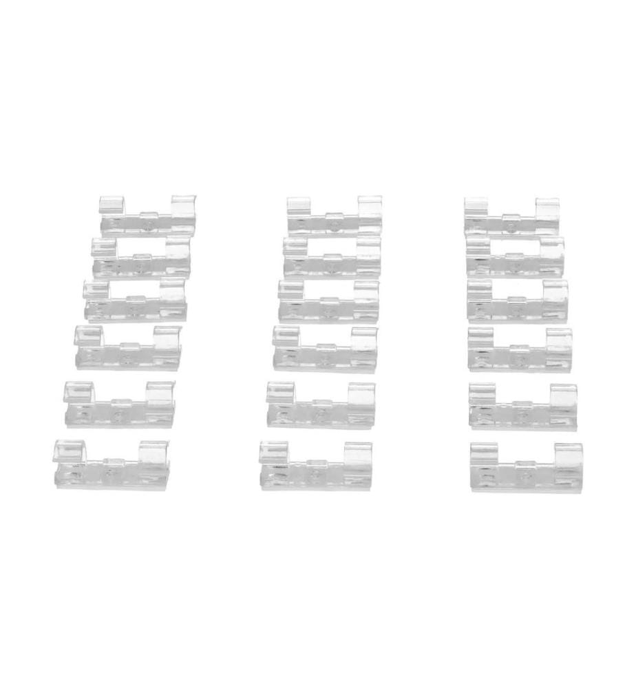 MAX HAURI - Clip pour câble Set 8 mm, transparent, 18 pièces