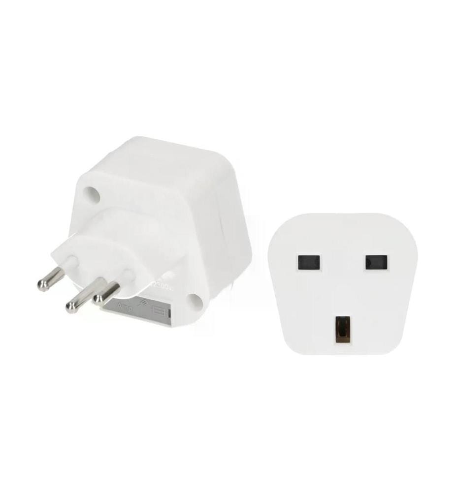 MAX HAURI - Reiseadapter GB – CH, Weiss