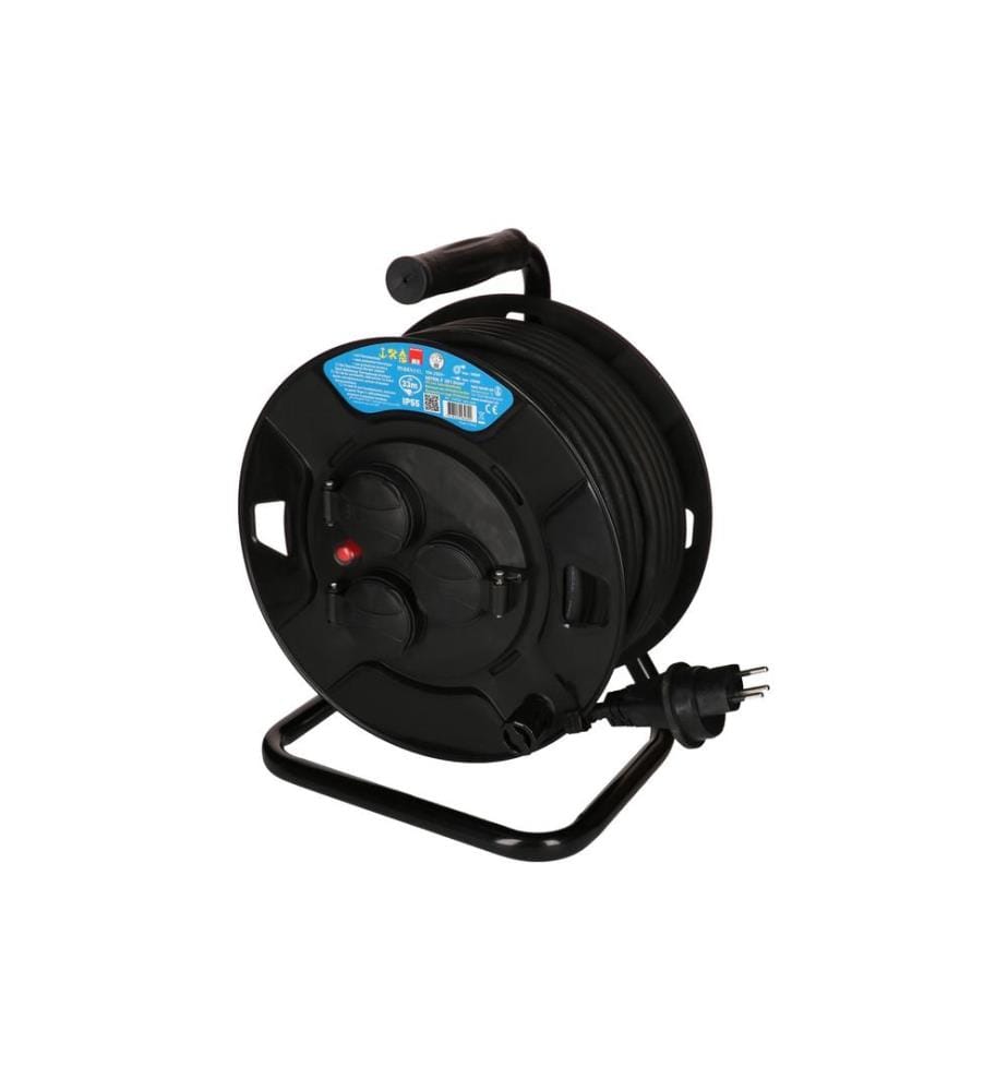 MAX HAURI - Bobine de câble maxREEL 33 m, 3x T13, IP55, noir