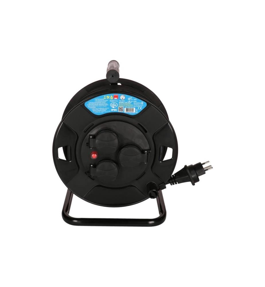 MAX HAURI - Bobine de câble maxREEL 33 m, 3x T13, IP55, noir