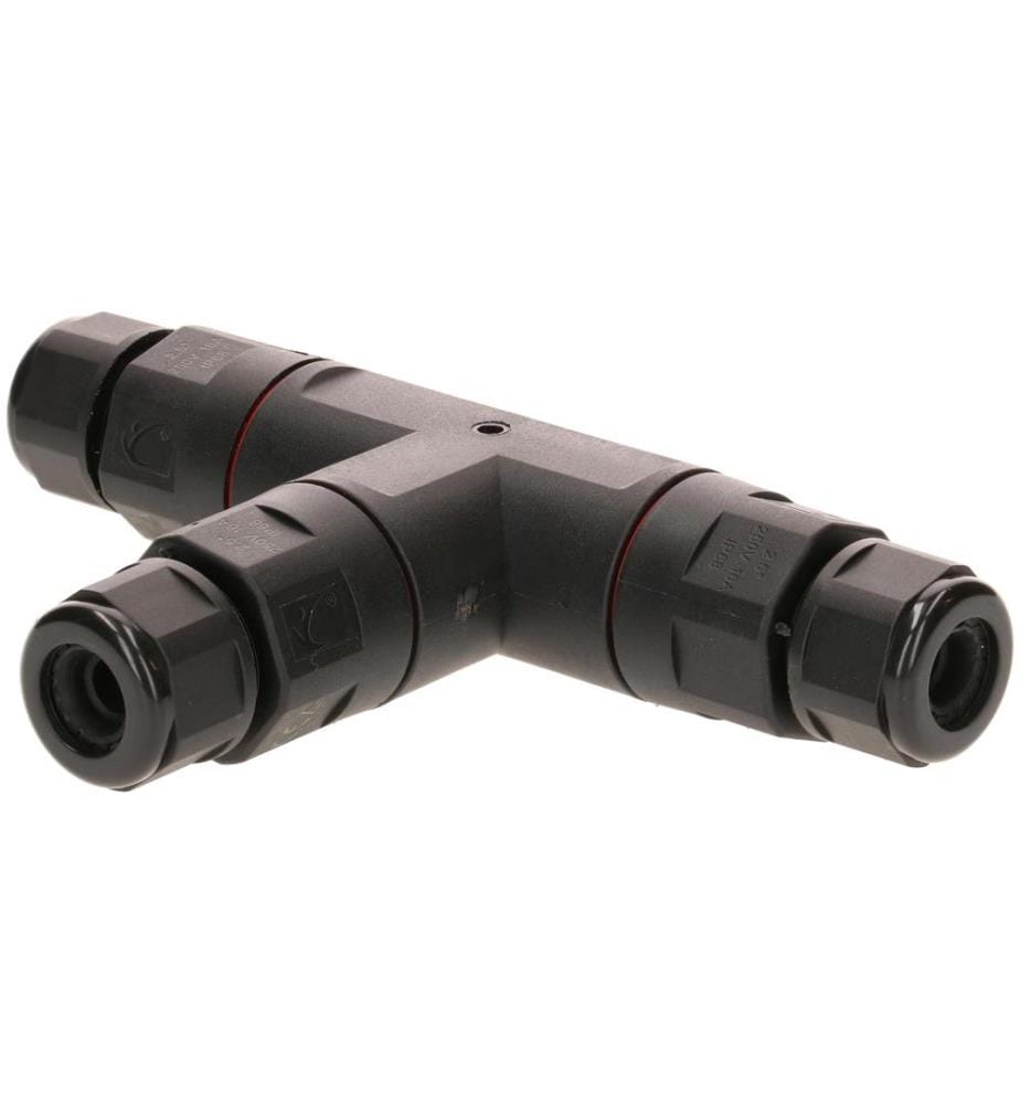 MAX HAURI - Verbindungsmuffe T-Stück IP68, 6.5 - 11 mm, Schwarz