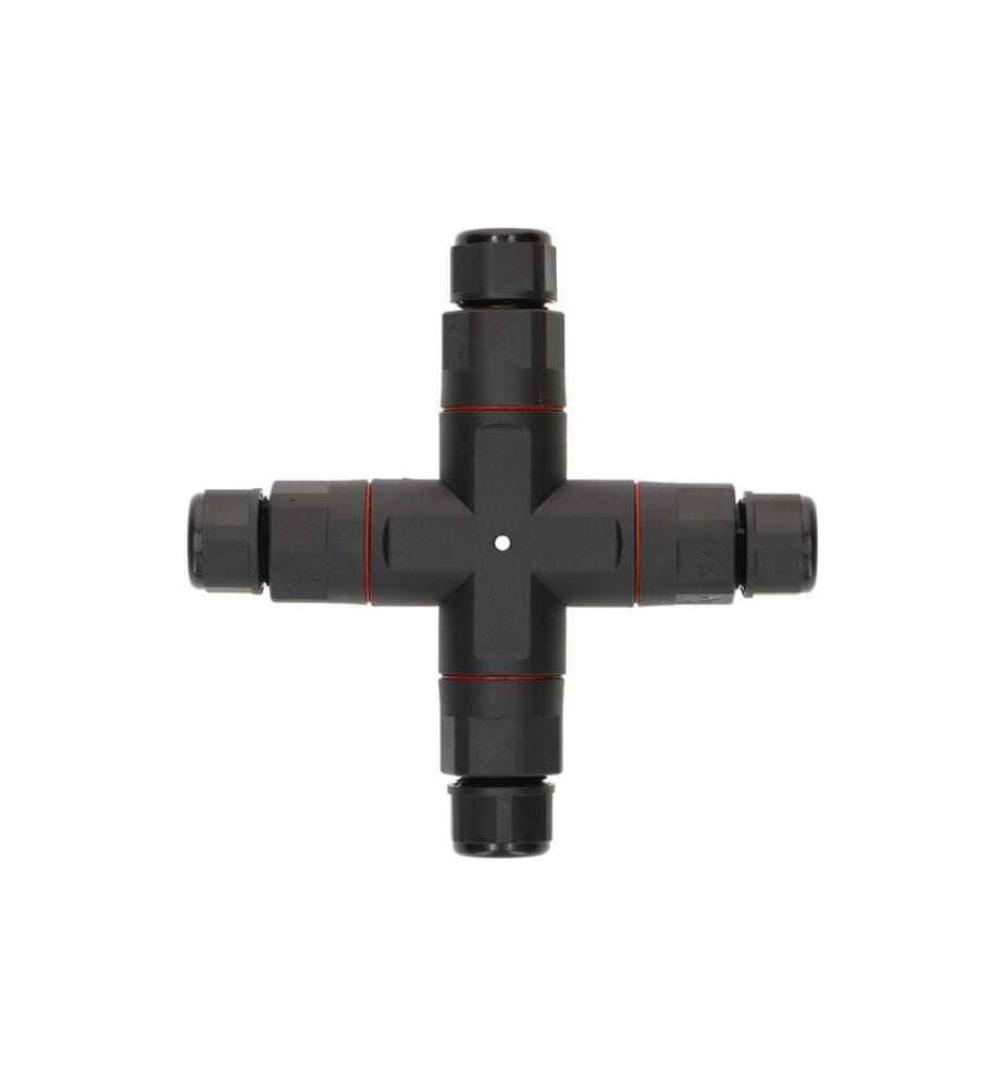 MAX HAURI - Verbindungsmuffe X-Stück IP68, 6.5 - 11 mm, Schwarz