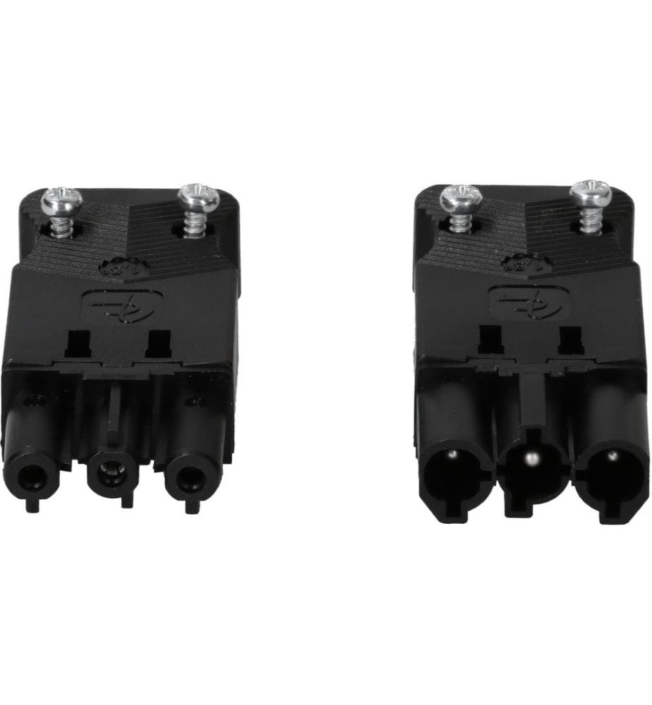 MAX HAURI - Set Stecker und Kupplung AC 166 flach, 3-polig