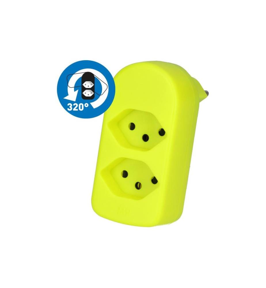 MAX HAURI - Abzweigstecker maxADAPTturn, 2 x Typ 13, Drehbar 320°
