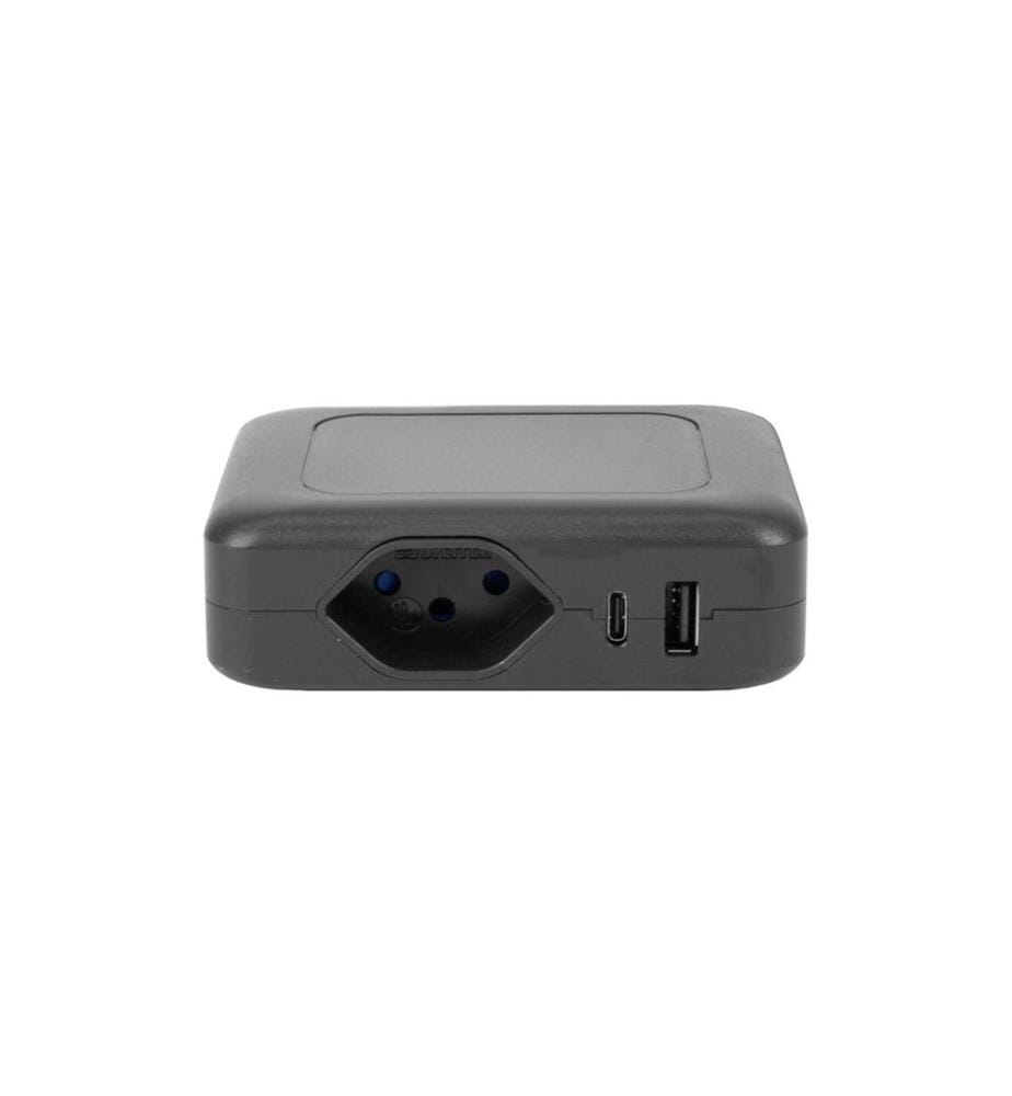 STEFFEN - Station de charge IQ 1 x T13 + 1 x USB-A/C, Noir