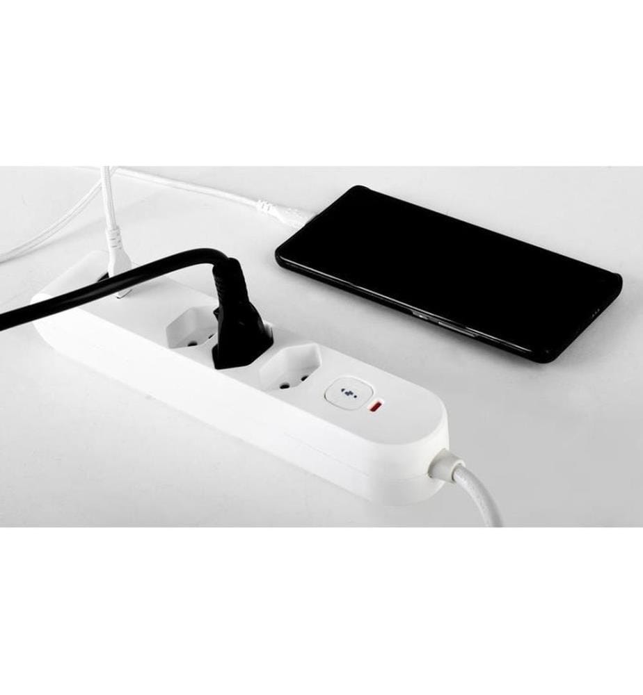 STEFFEN - Steckdosenleiste IQ 3 x T13, USB-A+C, Weiss, 3 m Kabel