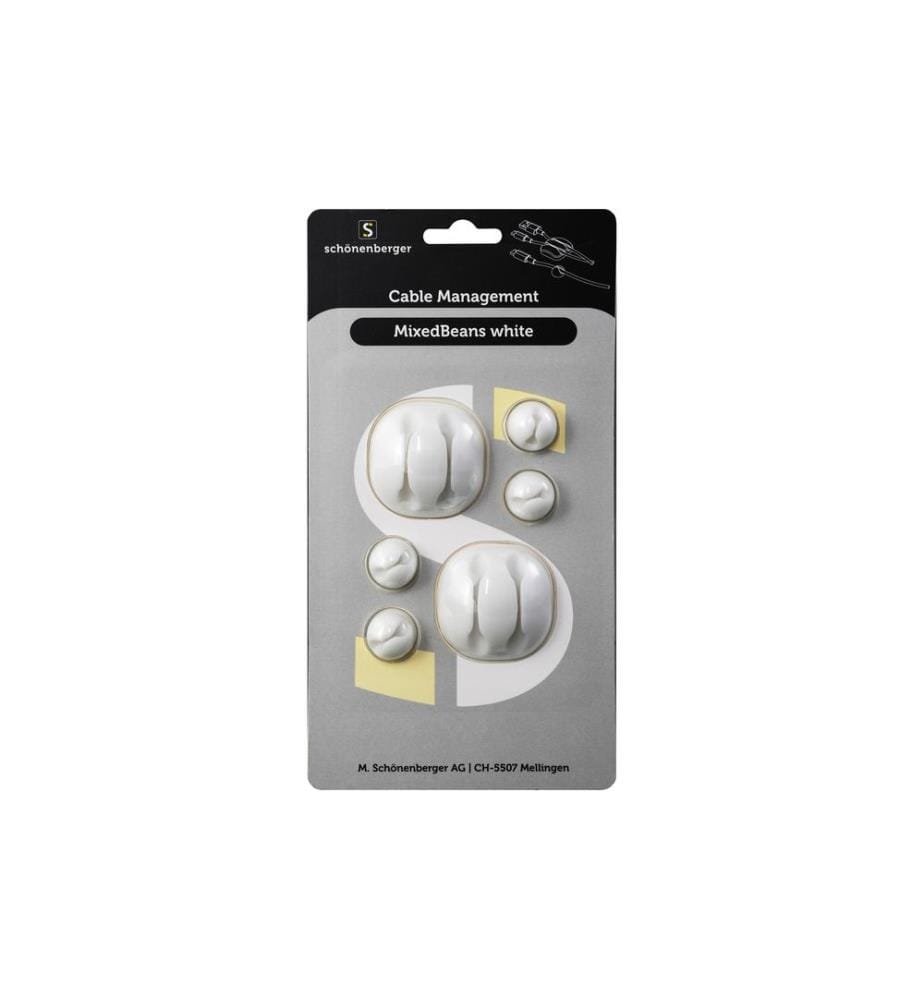 Schönenberger Supports de câbles 2 x Ø 35 mm, 4 x Ø 15 mm, Blanc