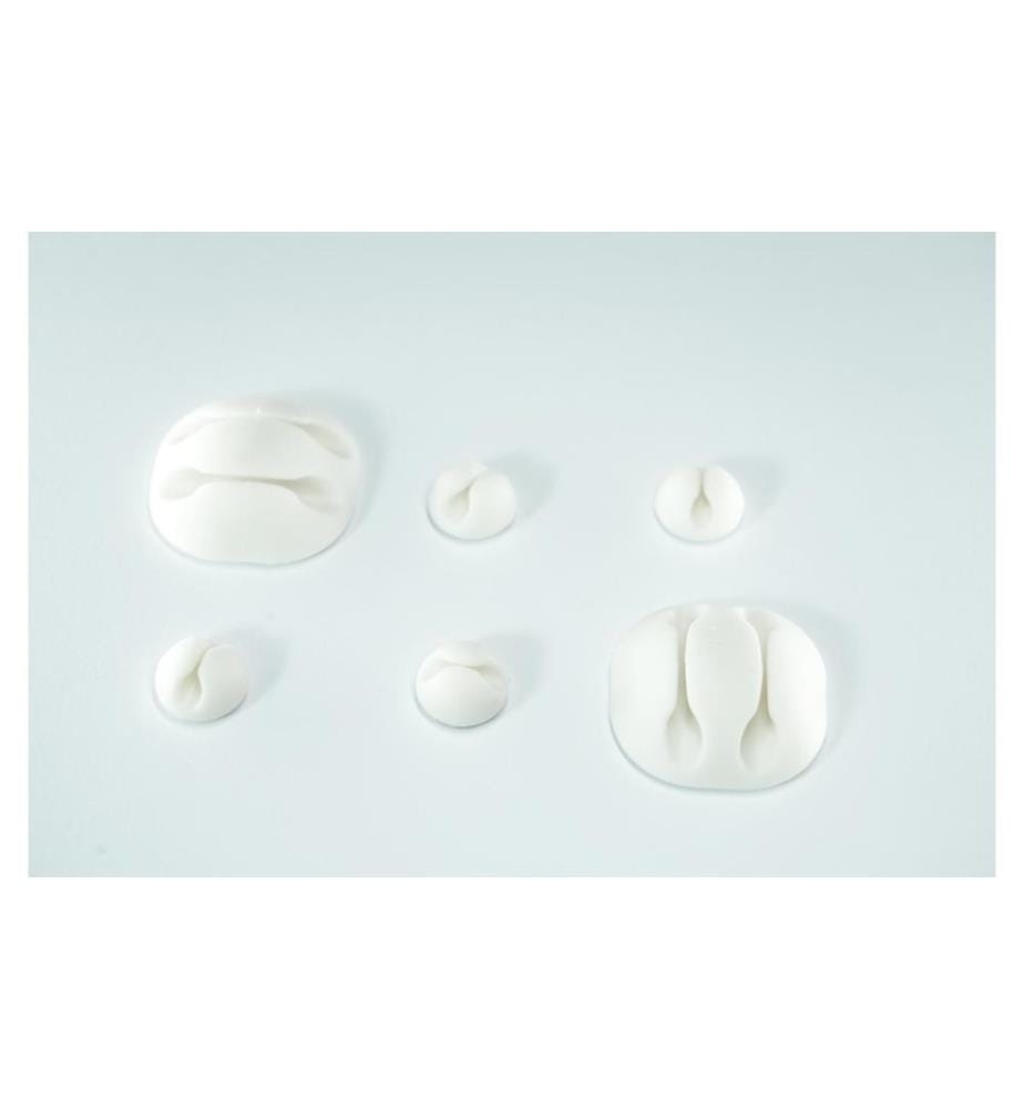 Schönenberger Supports de câbles 2 x Ø 35 mm, 4 x Ø 15 mm, Blanc