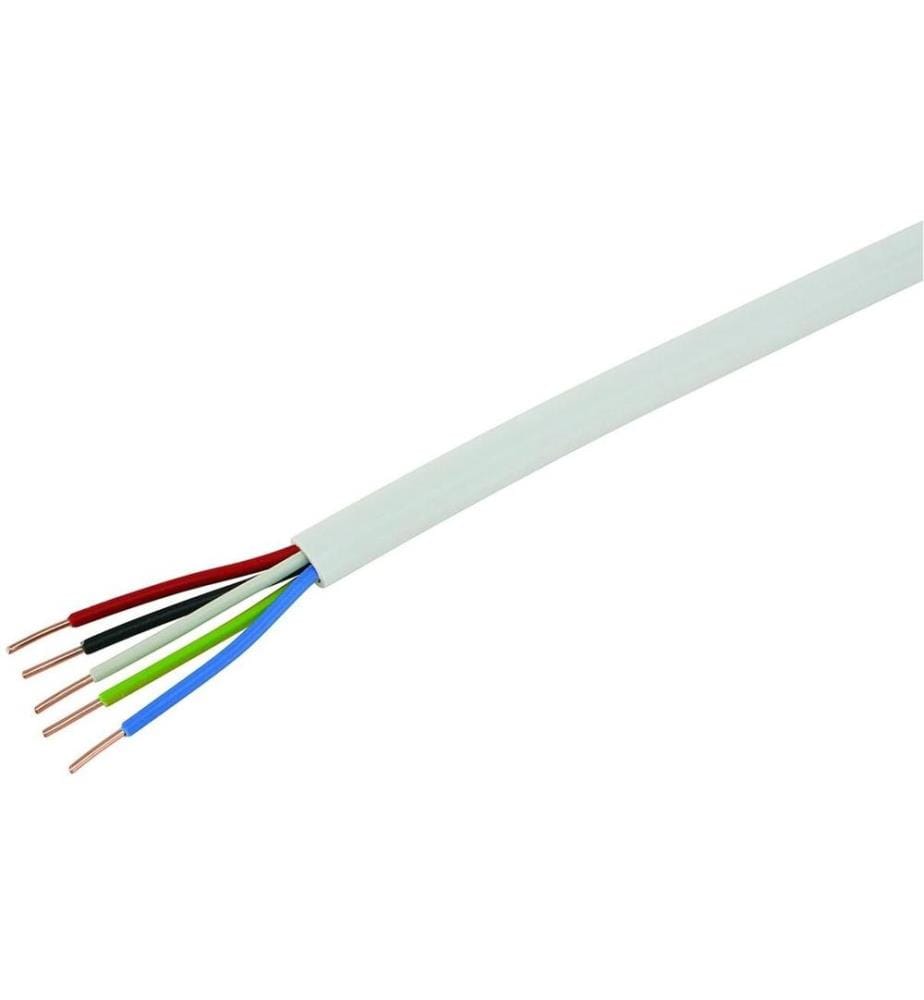 STEFFEN - Câble d'installation TT 5 x 1.5 mm², 25 m Blanc