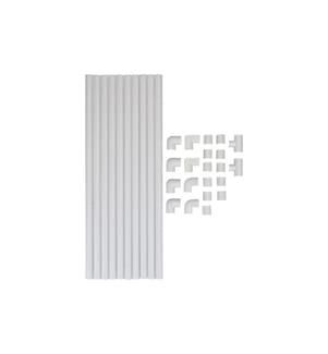 MAX HAURI - Goulotte 10 mm 10x 40 cm + 21 accessoires – blanc