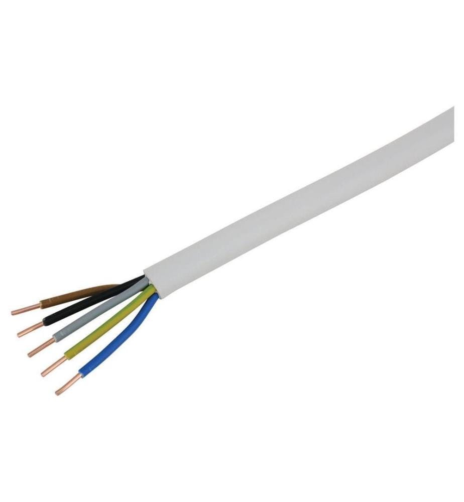 STEFFEN - Installationskabel TT 5x 2.5 mm2 33 m Weiss