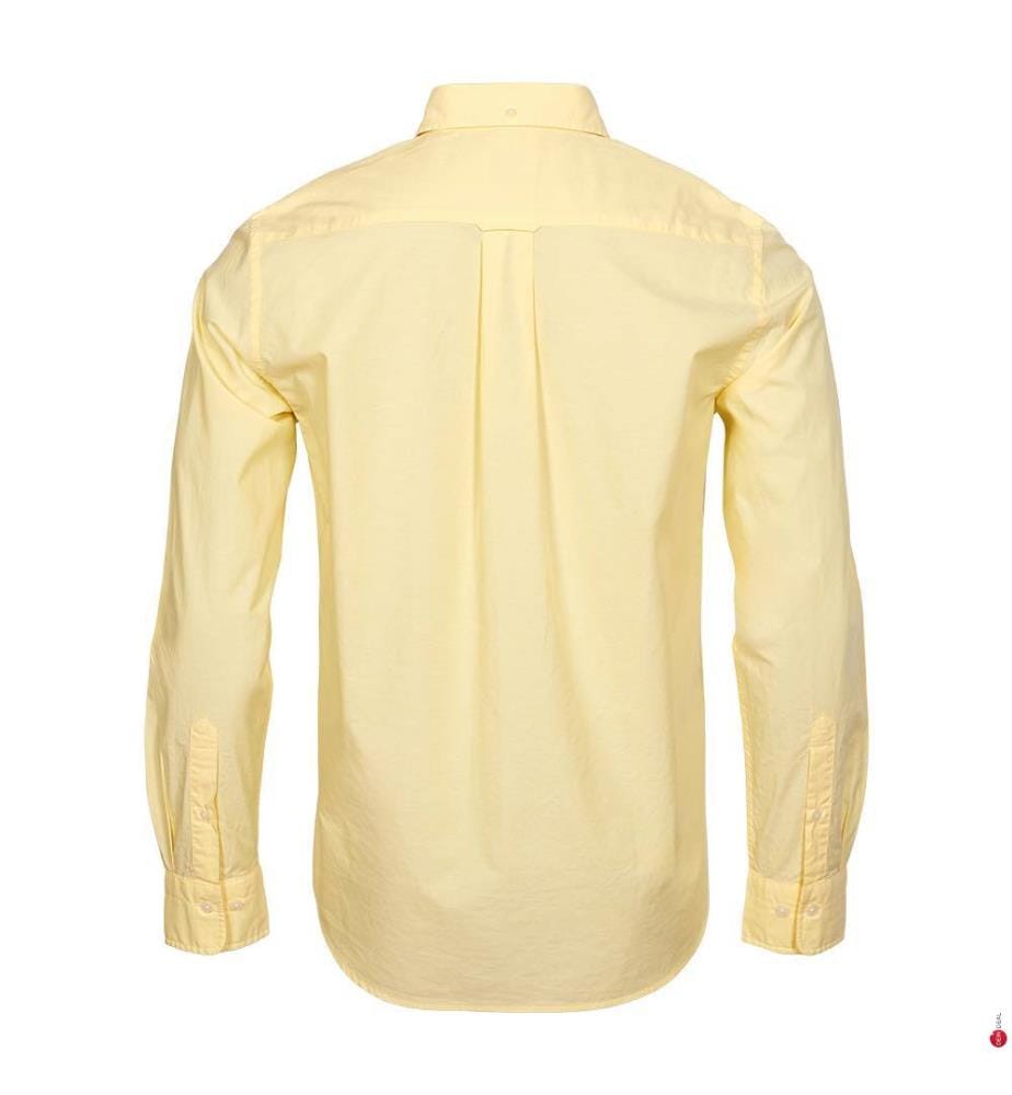Popeline-Hemd Classic Fit - Banana Yellow
