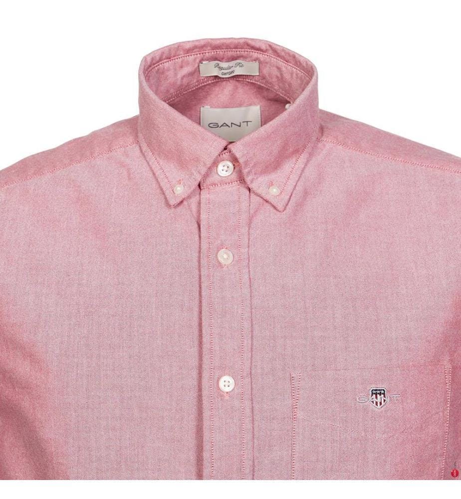 Oxford Classic Fit Hemd - rubinrot