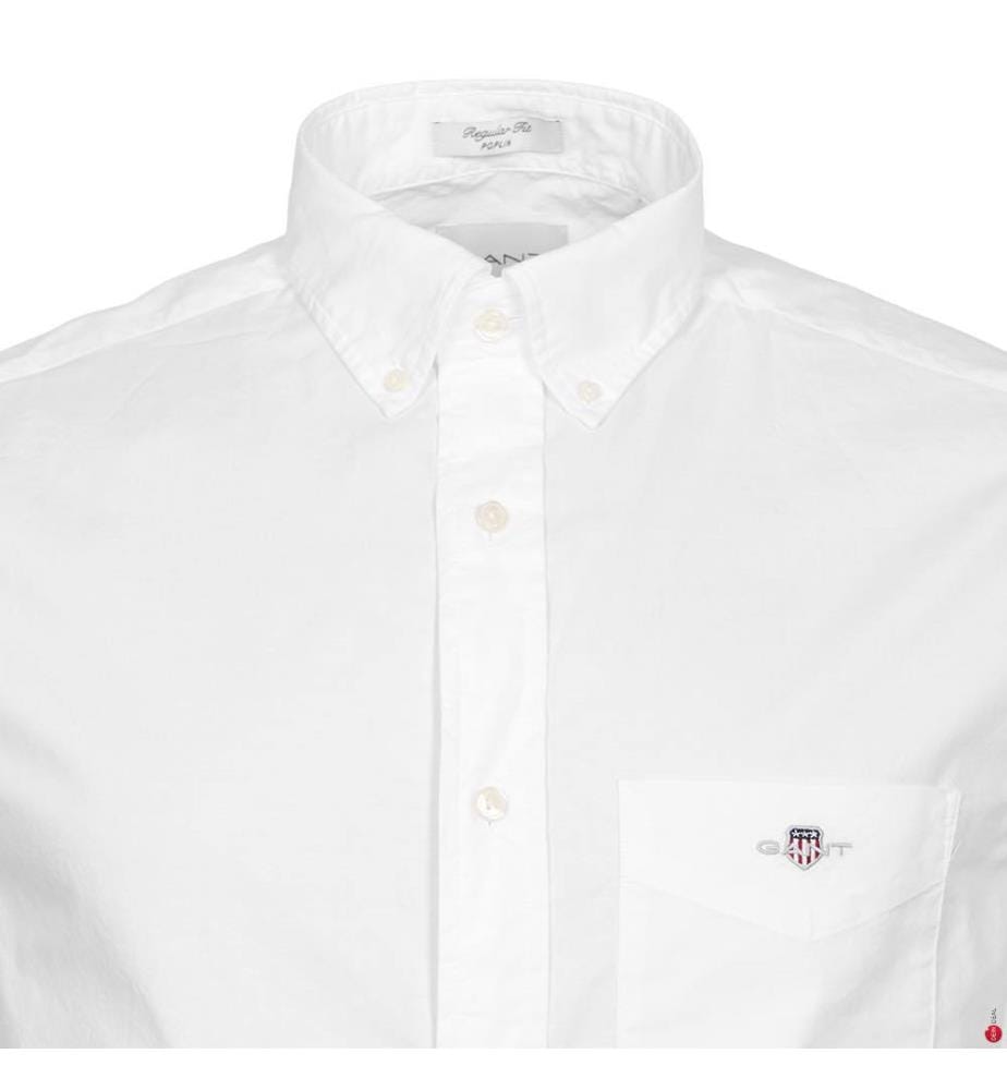 Popeline-Hemd Classic Fit - Weiss