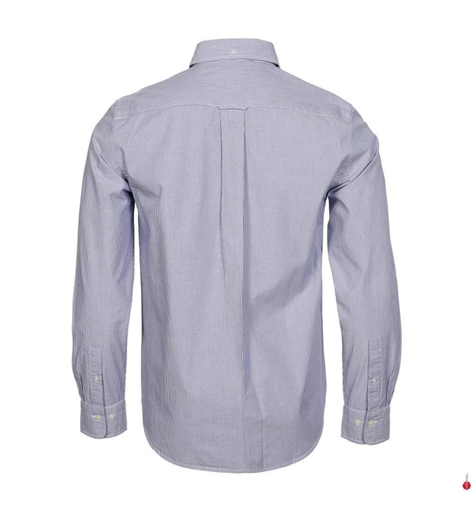 Chemise Regular Fit Dobby Dot Stripe - College Blue