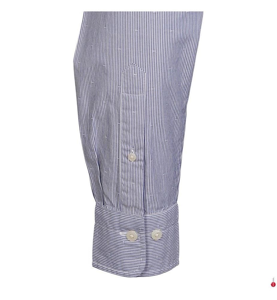 Chemise Regular Fit Dobby Dot Stripe - College Blue