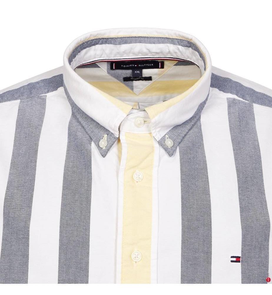 Hemd Herit Oxford Mid Stp Rlx - Citronella / Multi