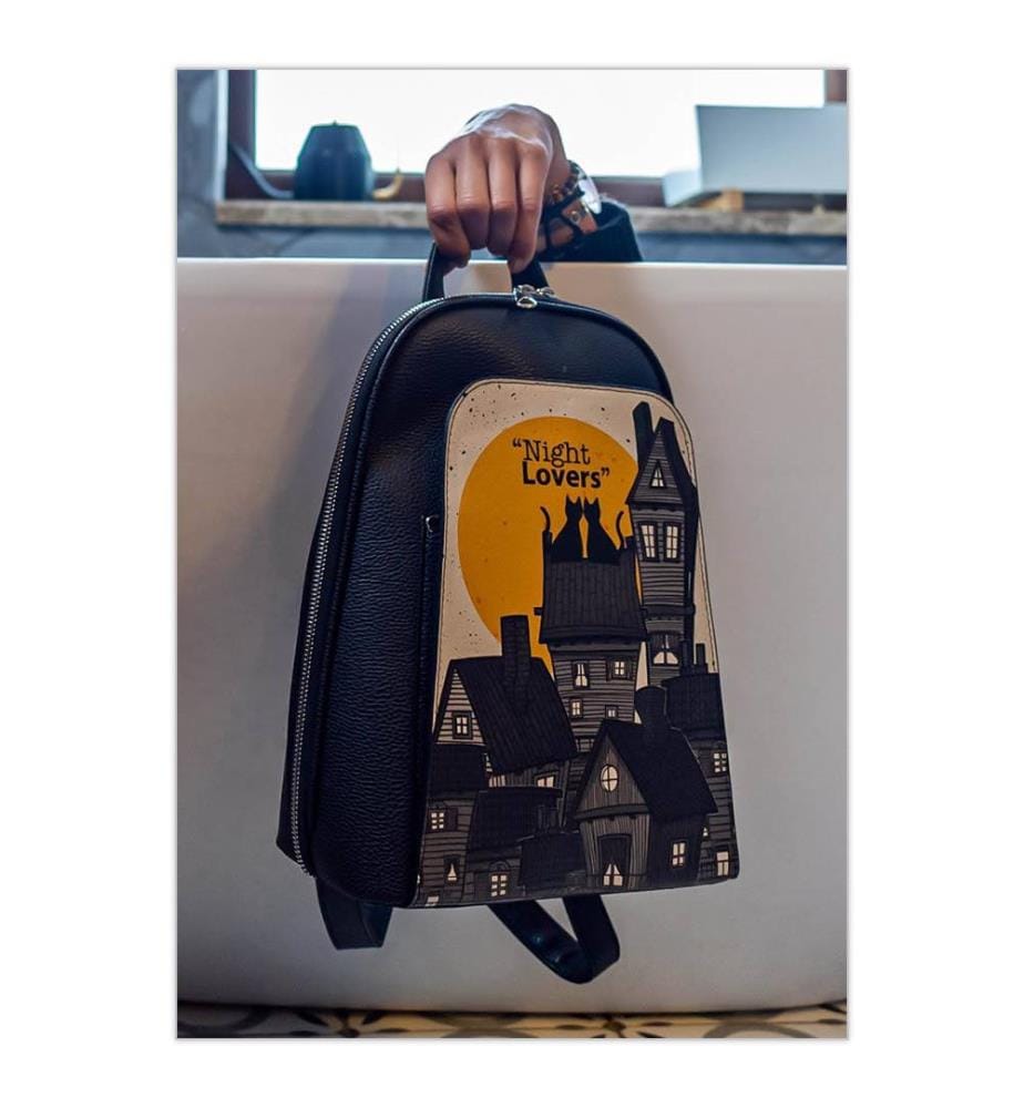 Sac à Dos en Cuir Vegan- Night Lovers - Multicolore