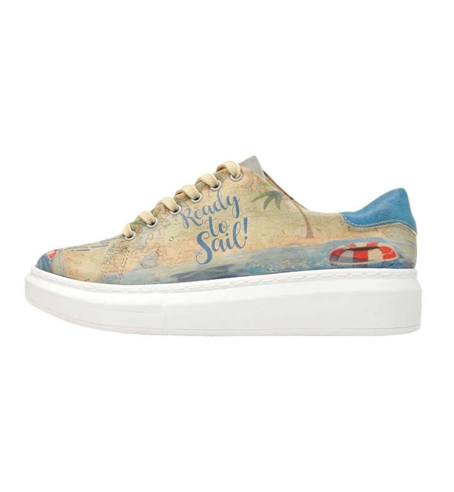 Baskets Ready to Sail - Beige et Bleu