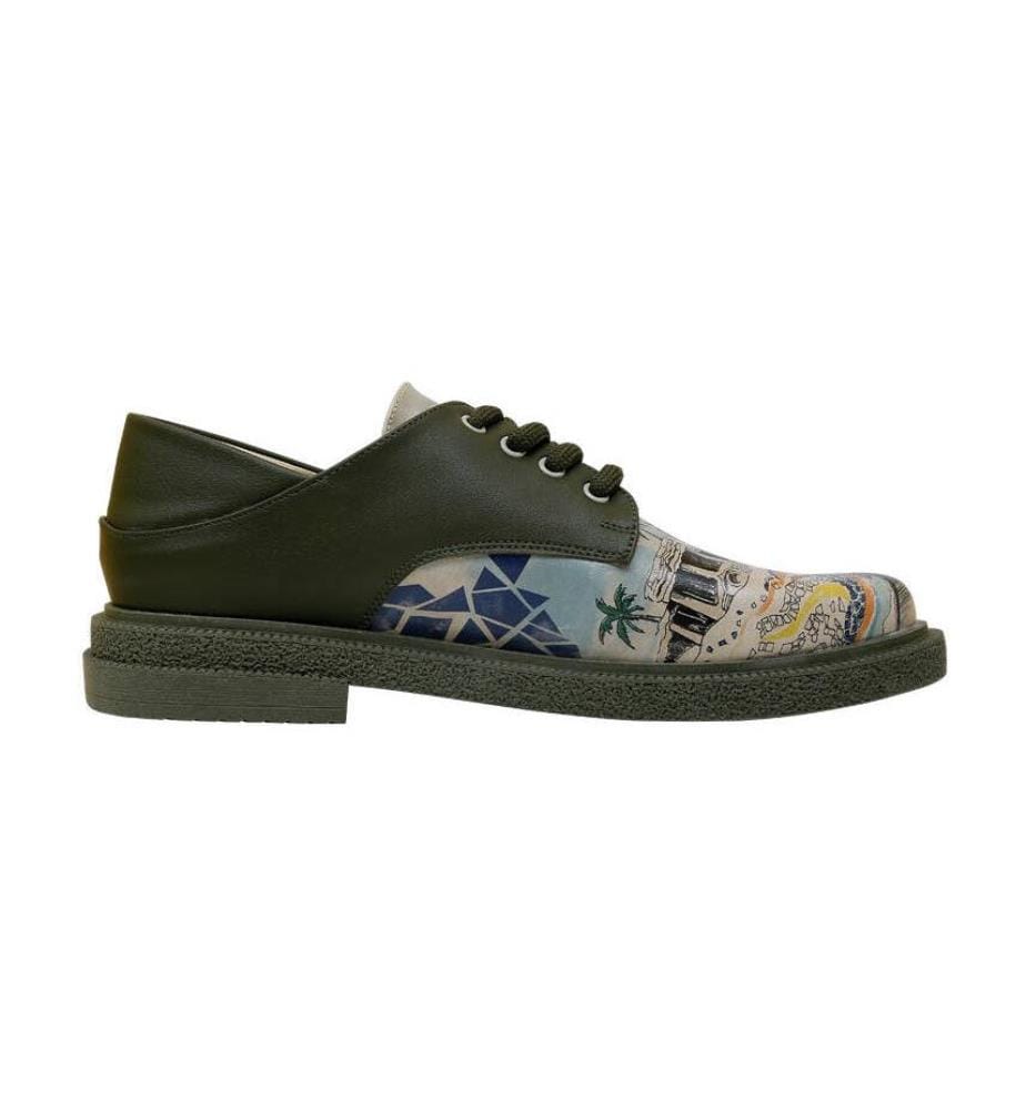 Flache Schuhe aus pflanzlich gegerbtem Leder Design Barcelona - Mehrfarbig