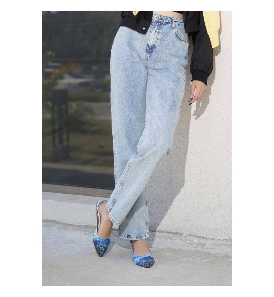 Vegan Leder Blau Flache Schuhe - Vincent Van Gogh die Sternennacht Design