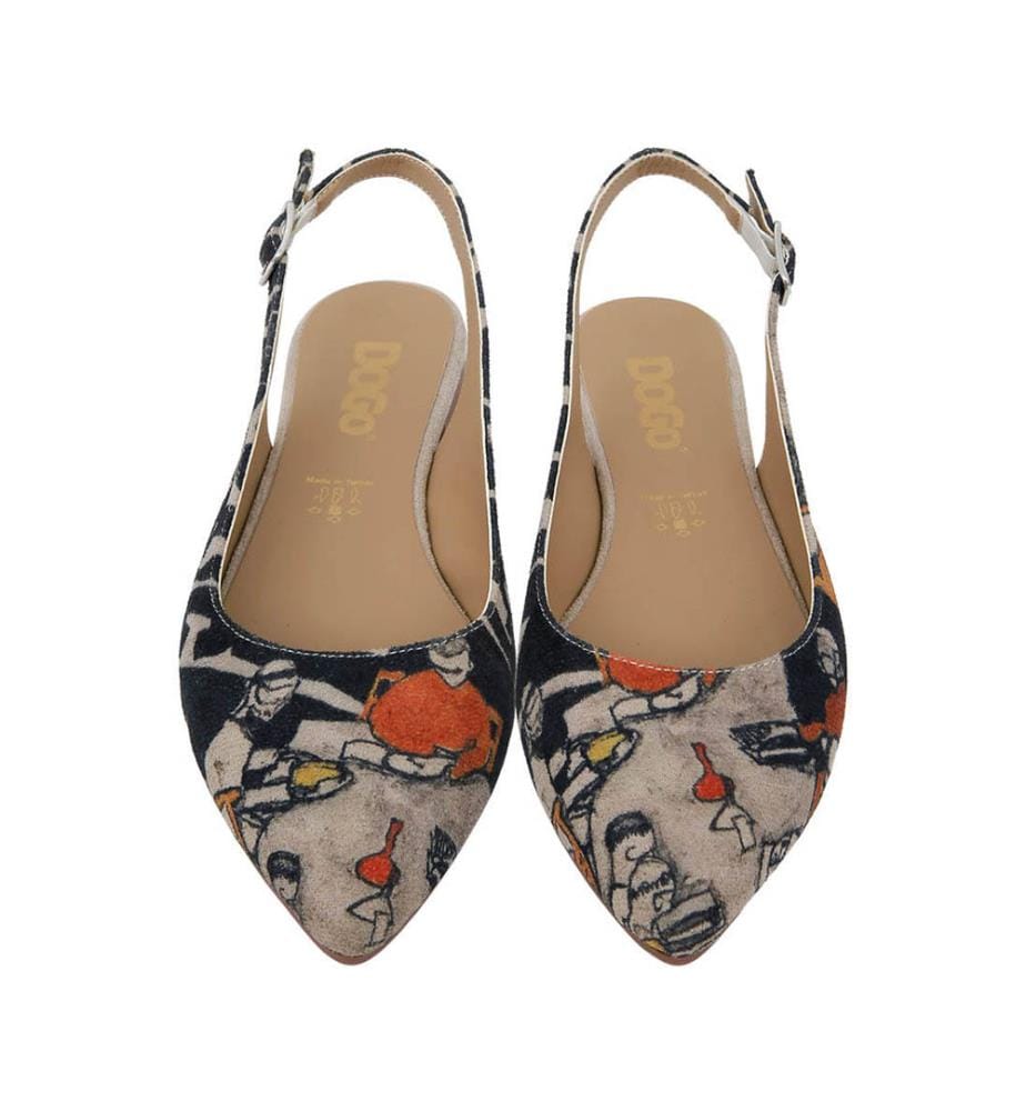 Mehrfarbige flache Schuhe aus veganem Leder - Supper Design