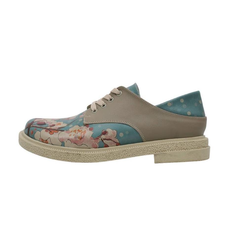 Flache Schuhe aus pflanzlich gegerbtem Leder Design - Mehrfarbig