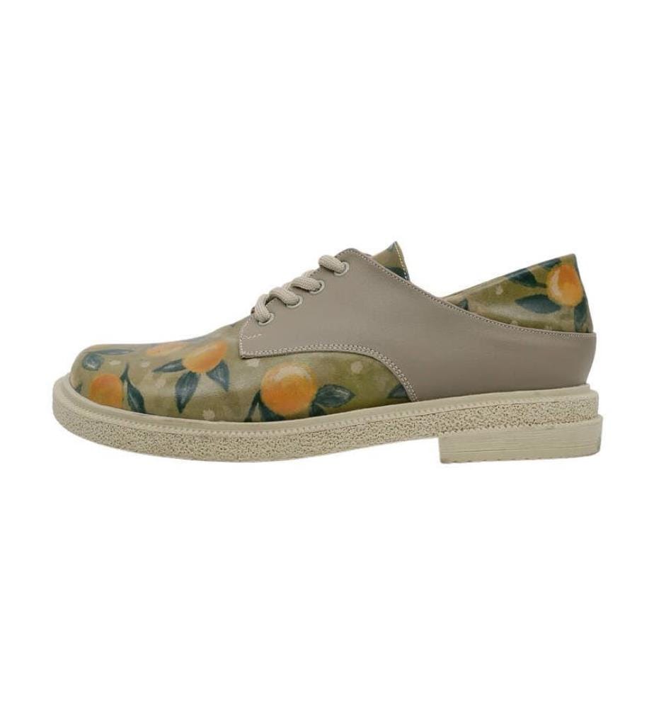 Flache Schuhe aus pflanzlich gegerbtem Leder Fruchtiges Design - Mehrfarbig