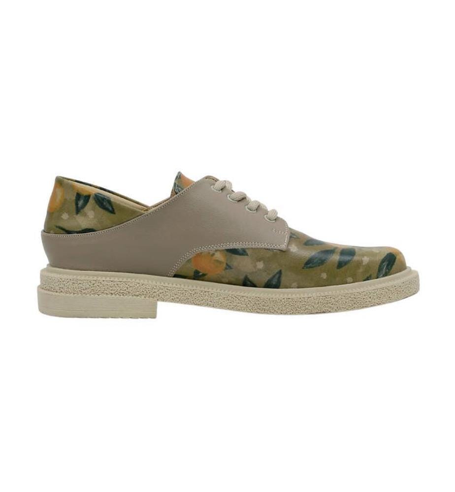 Flache Schuhe aus pflanzlich gegerbtem Leder Fruchtiges Design - Mehrfarbig