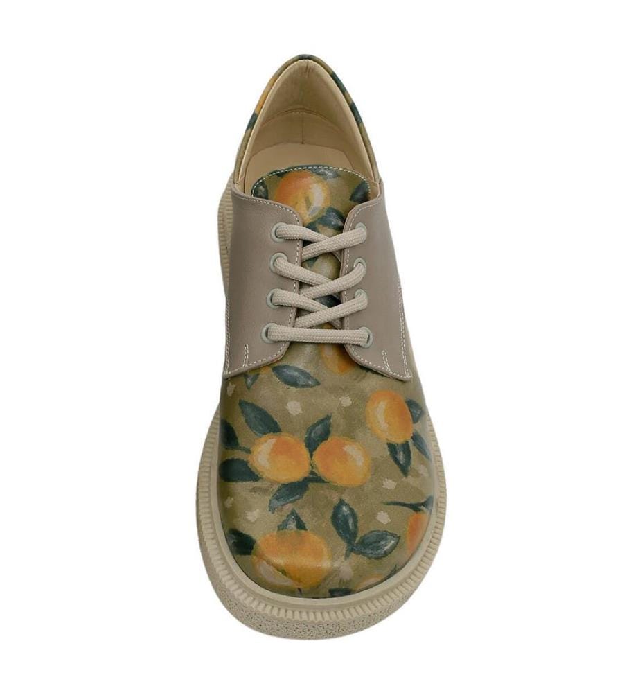 Flache Schuhe aus pflanzlich gegerbtem Leder Fruchtiges Design - Mehrfarbig