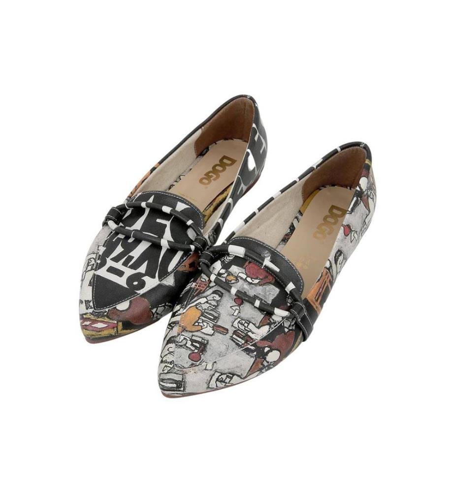 Mehrfarbige flache Schuhe aus veganem Leder - Supper Design
