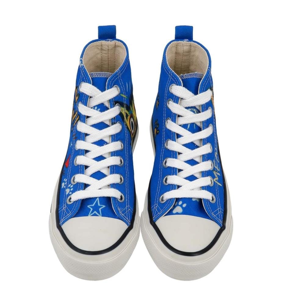 High Sneaker Meow Attack Muster - Blau