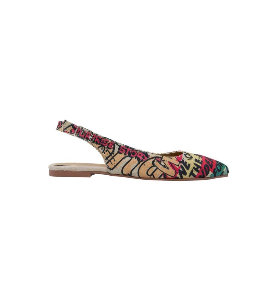 Vegan Leder Multicolor flache Schuhe - Warner Bros Wonder Woman Design