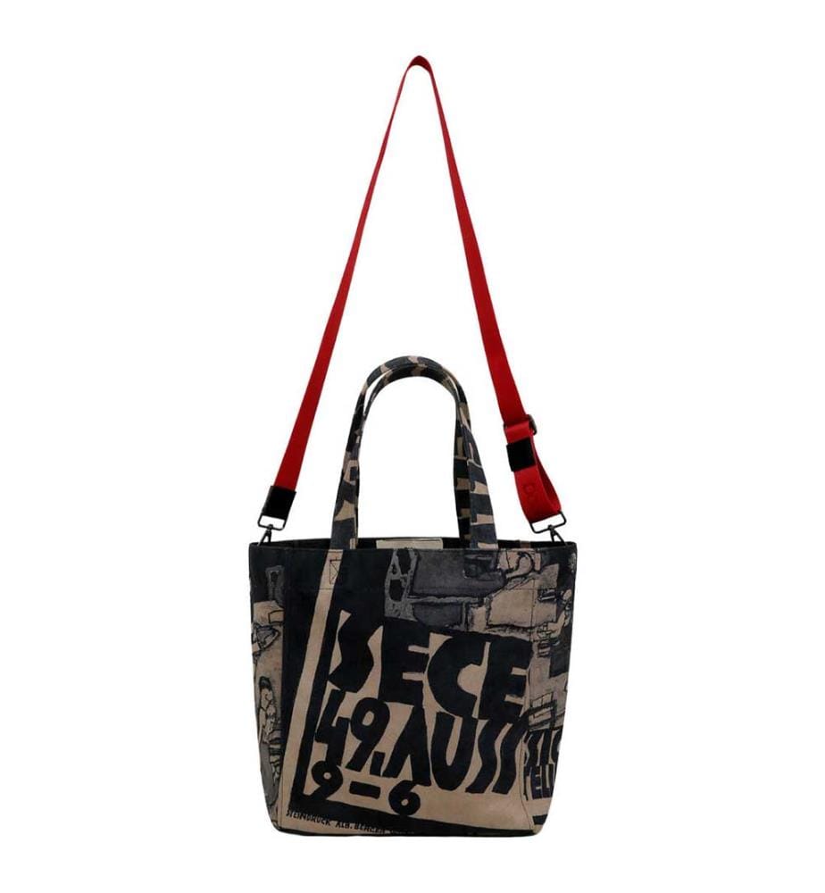 Vegane schwarze grosse Tragetasche - Supper Design