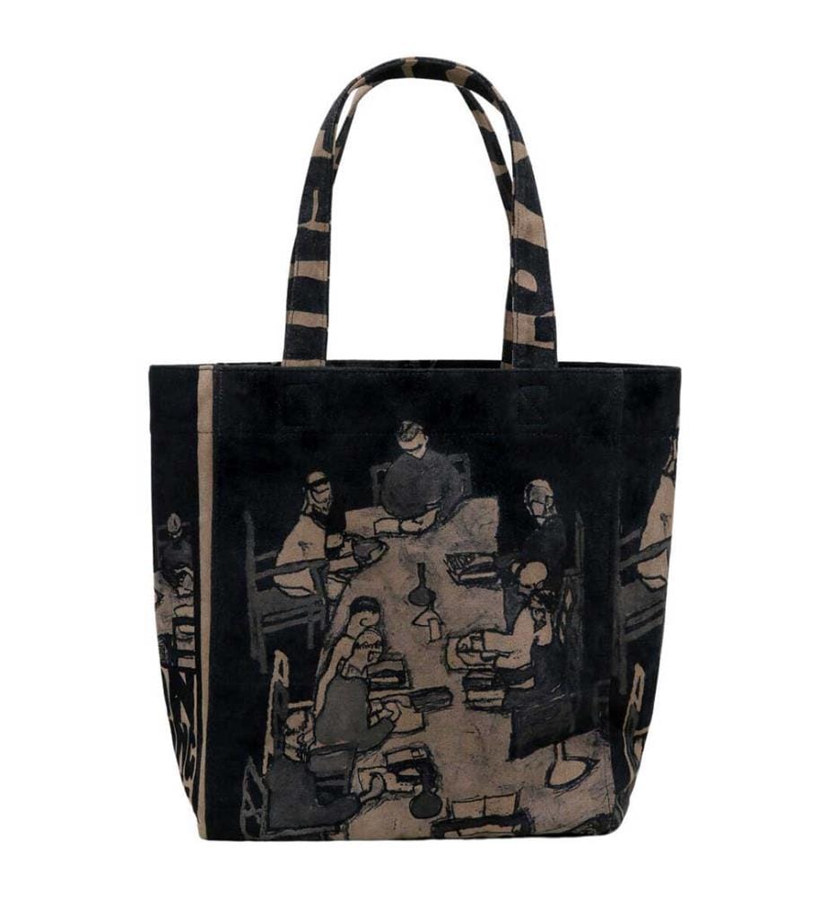Vegane schwarze grosse Tragetasche - Supper Design