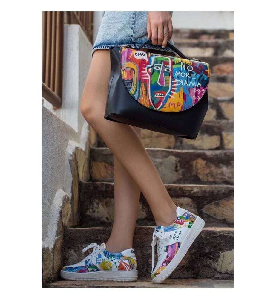 Handtasche No More Drama Motiv - Multicolor