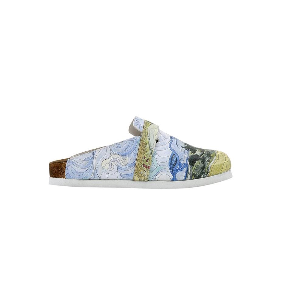 Clogs Vincent van Gogh Ein Weizenfeld mit Zypressen Tasarim - Multicolor