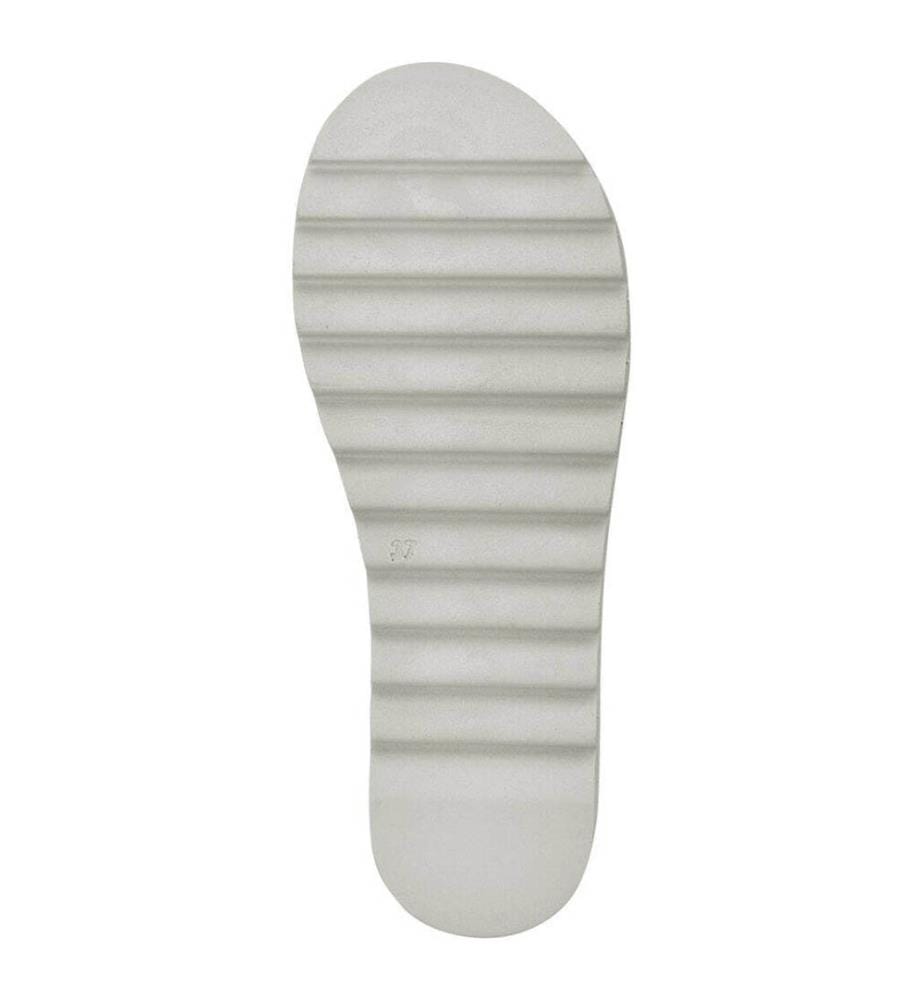Sandales à semelles compensées en cuir végétal beige - More Summer Design