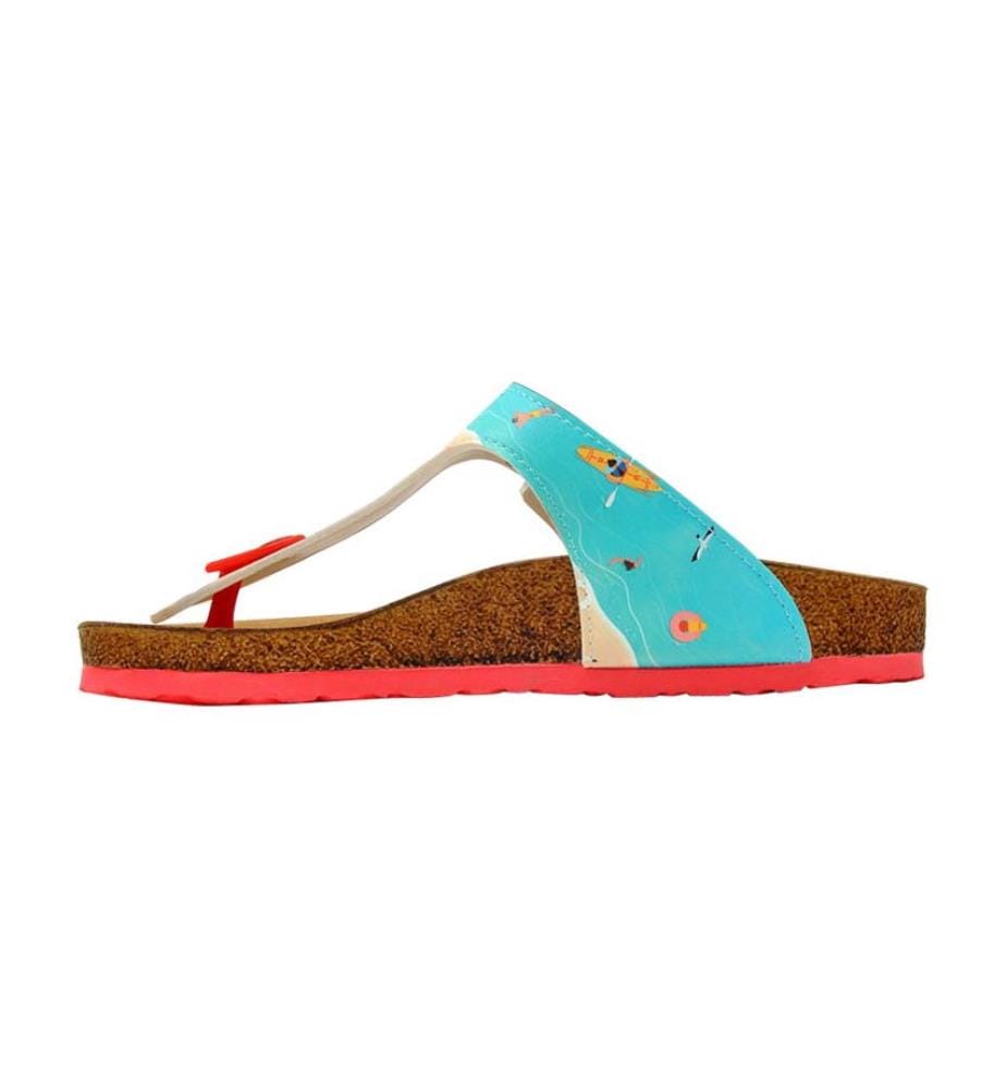 Flip-Flops A Birds Eye View Of Beach - Multicolor